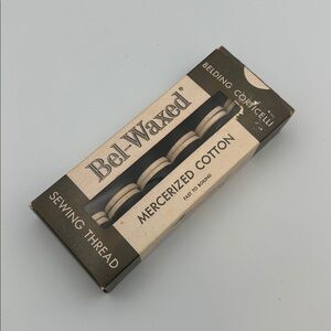 vintage box of Belding Corticelli Bel-Waxed Mercerized Cotton Thread 12 Spools